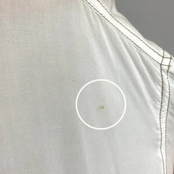 Urban Outfitters Blouse White Semi-Sheer Long Sleeve FLAWS Size Medium Women Top - Picture 10 of 16